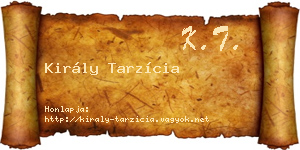 Király Tarzícia névjegykártya