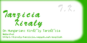 tarzicia kiraly business card